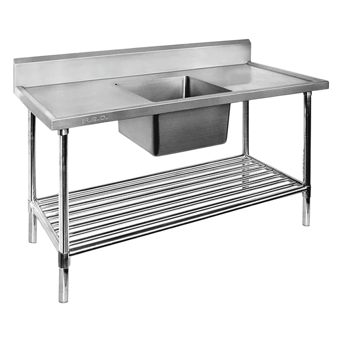 Single Centre Sink Bench & Pot Undershelf SSB7-1500C/A commercial kitchen equipment