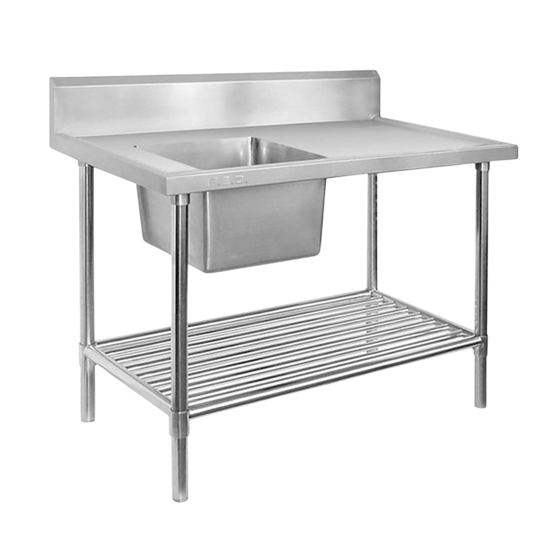 Single Left Sink Bench with Pot Undershelf SSB7-1500L/A commercial kitchen equipment