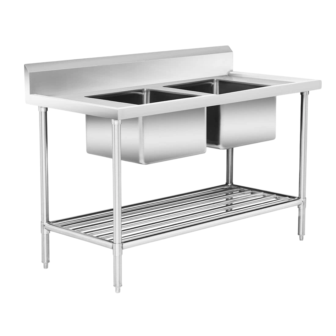 FED DSB7-1200C/A Double Centre Sink Bench – 1200mm Stainless Steel commercial kitchen equipment
