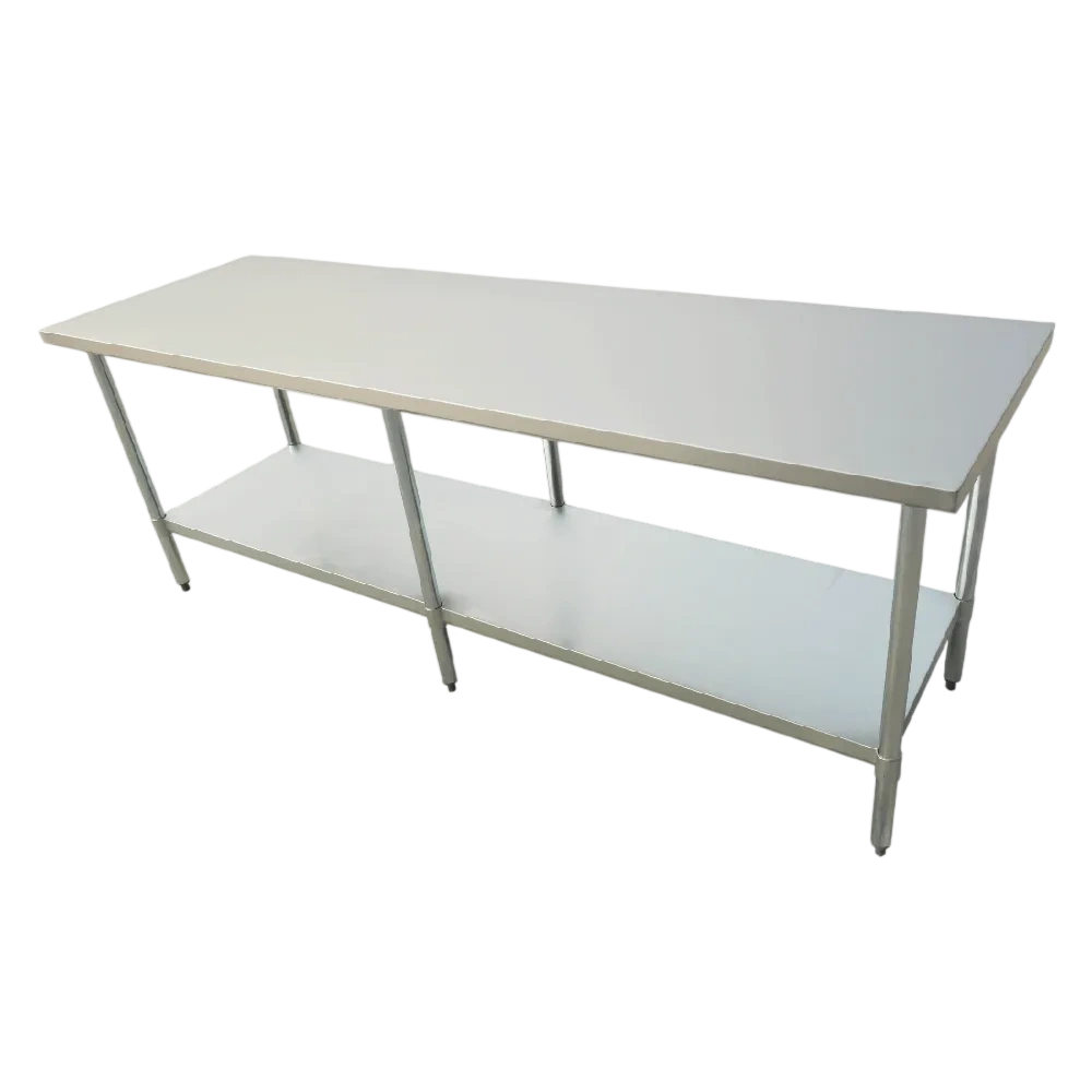 FED 2400-6-WB stainless steel table 2400x600x900mm, 304 grade, 6-leg commercial workbench – Australia
