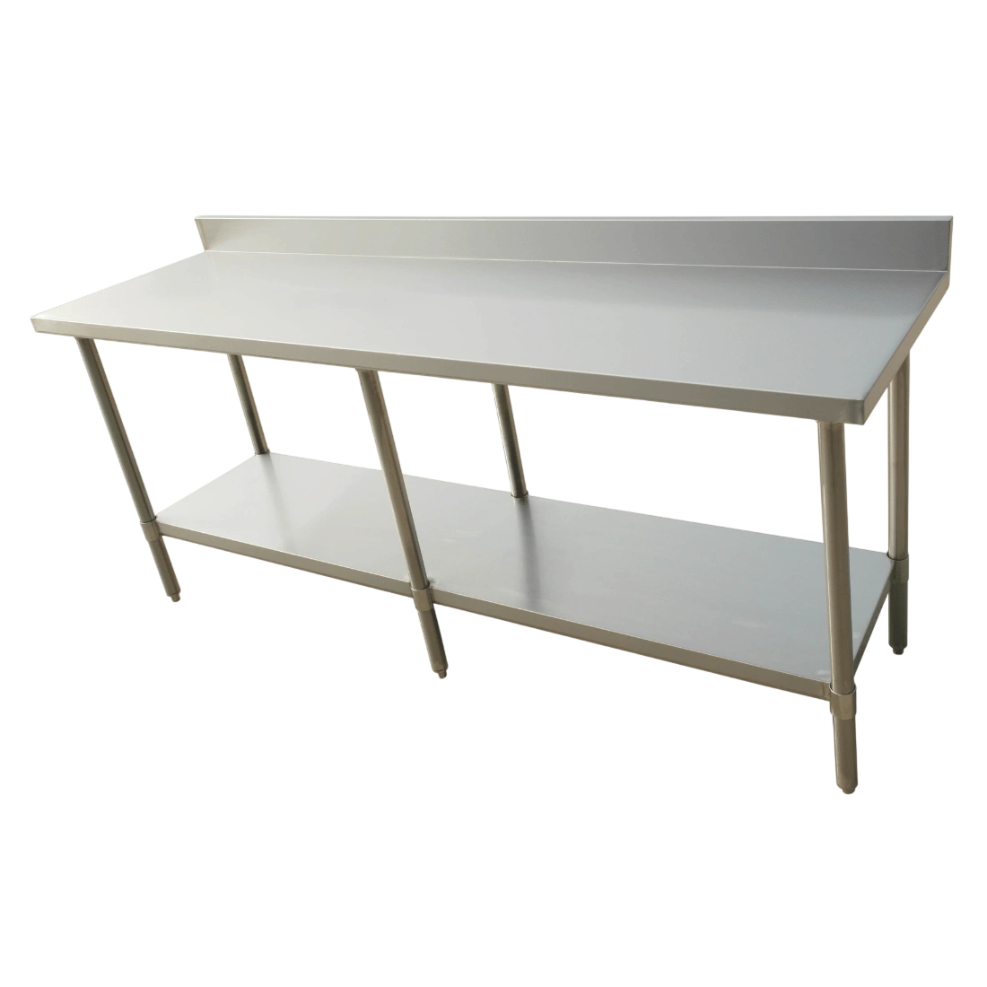 FED 2100-6-WBB Stainless Steel Table – 2100x600mm Splashback | 6 Legs commercial kitchen equipment