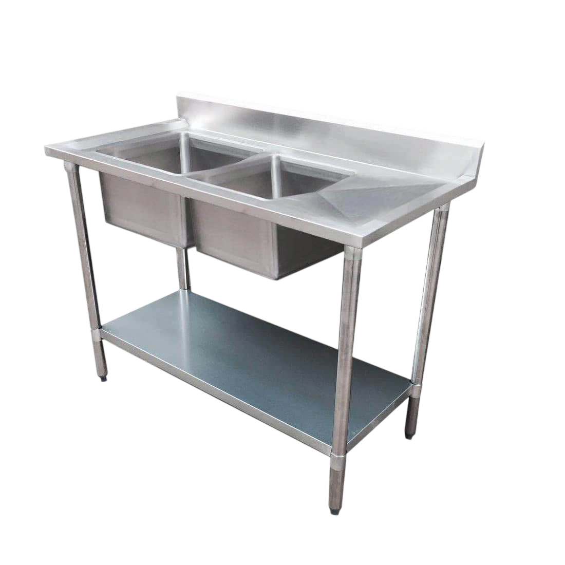 FED 1500-6-DSBL Double Sink Bench – 1500mm Left Handed commercial kitchen equipment