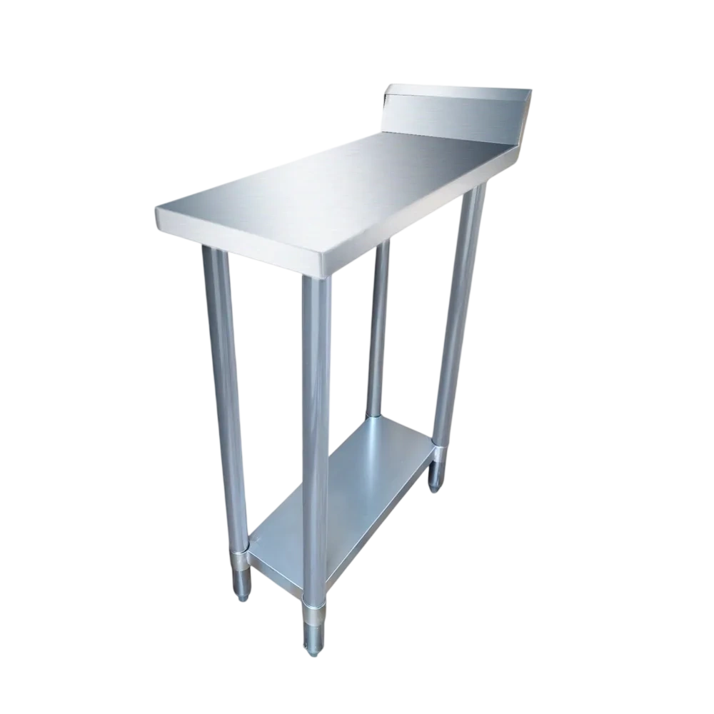 FED 0300-7-WBB 304 stainless steel table with 100mm splashback 300×700×900mm economic workbench Australia