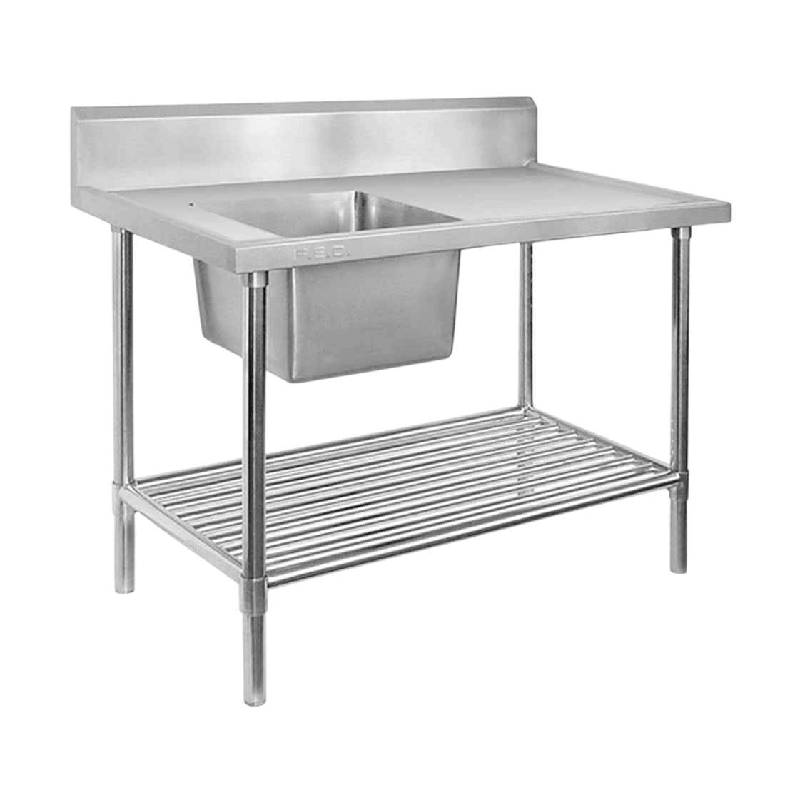 FED SSB6-2400L/A – 2400mm Single Left Sink Bench with Pot Undershelf commercial kitchen equipment