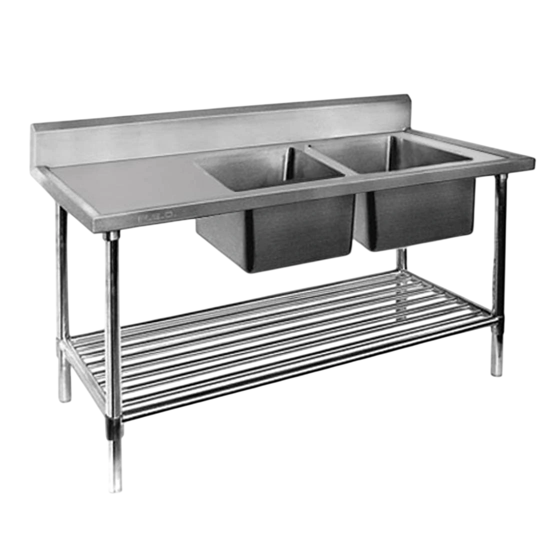 FED DSB6-1800R/A Double Right Sink Bench – 1800×600×900 mm Stainless Steel commercial kitchen equipment
