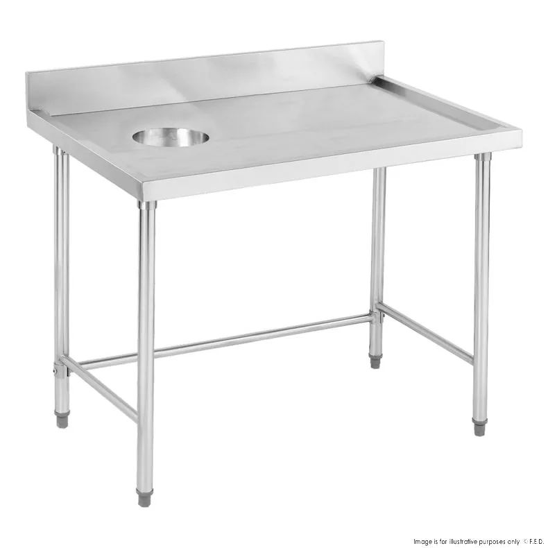 FED SWCB-7-1200R Stainless Steel Bench with Splashback