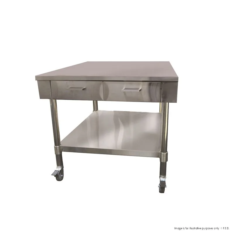 Work Bench with 2 Drawers and Under Shelf - SWBD8-2