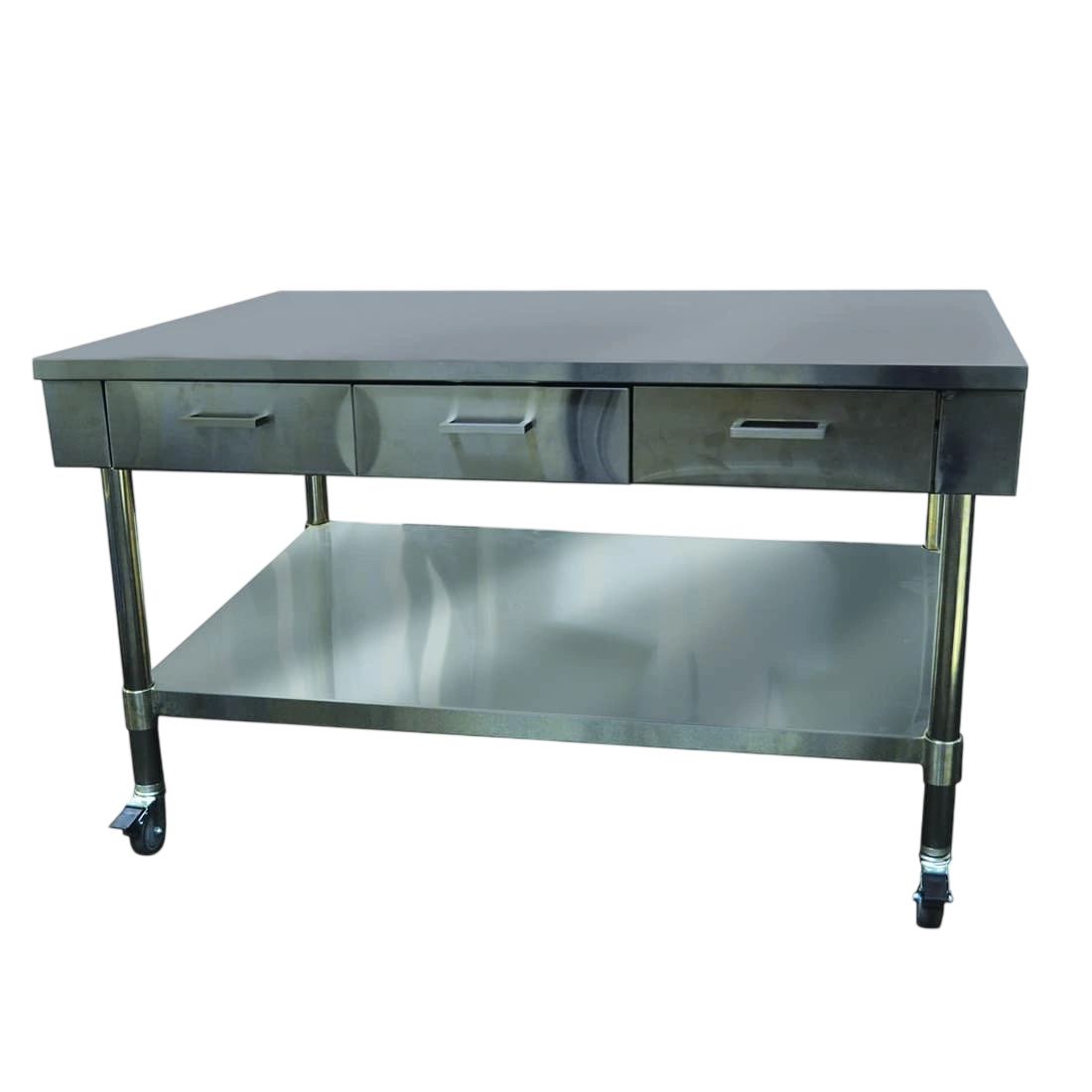 Modular Systems SWBD8-3 stainless compact 3-drawer workbench