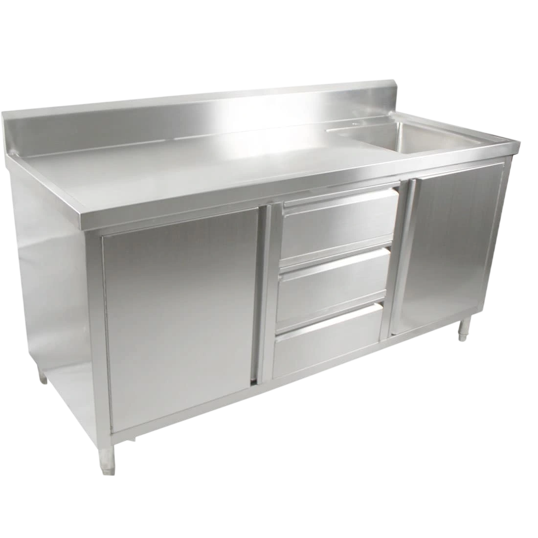 FED SC-6-2100R-H Stainless Steel Cabinet with Right Sink commercial kitchen equipment