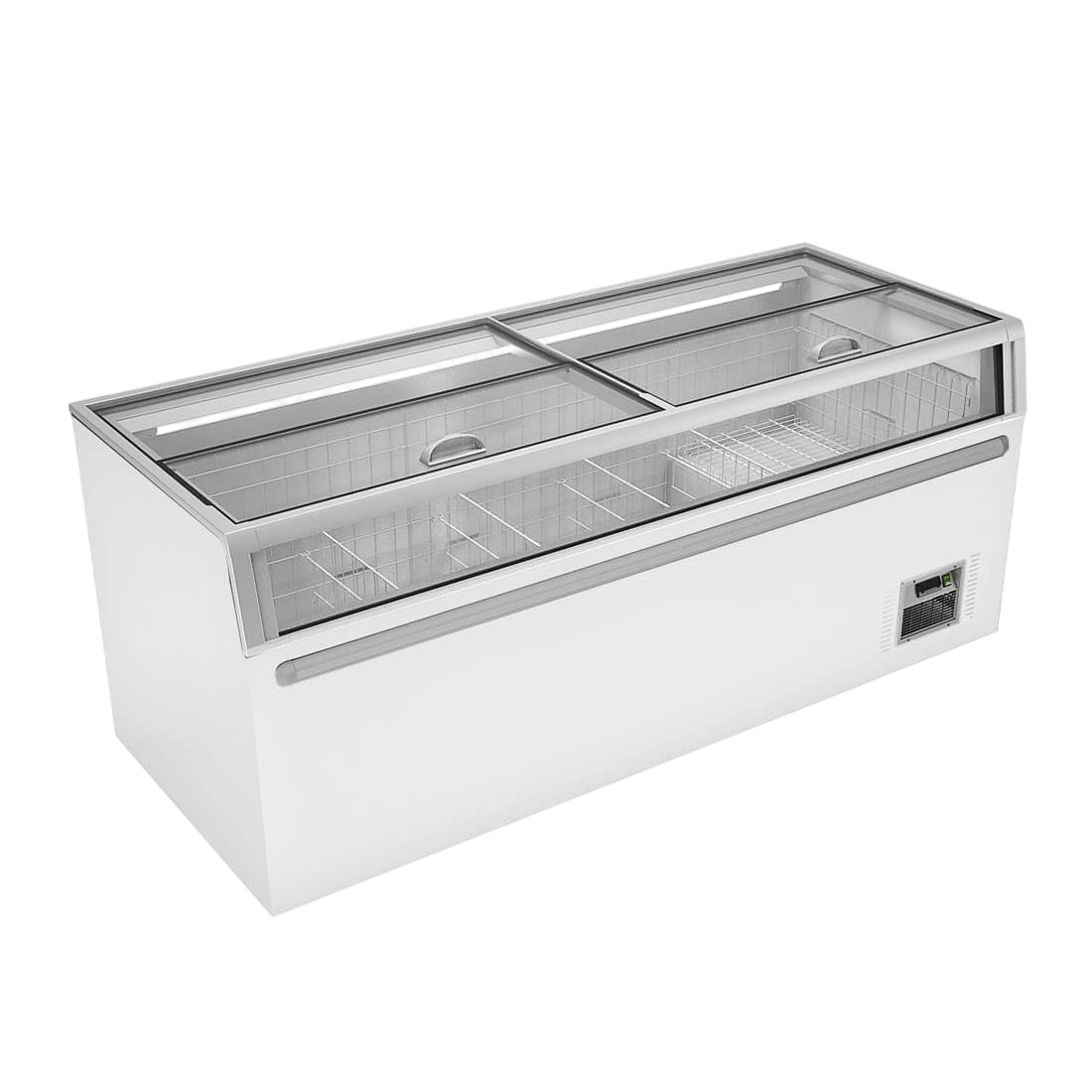 Thermaster ZCD-L210G Island Freezer – 900L, Glass Sliding Lids