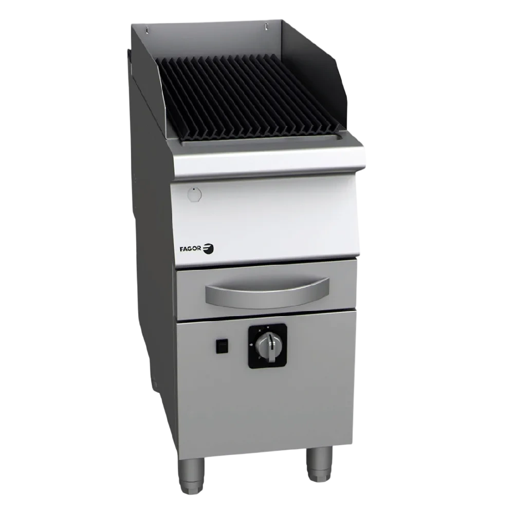 Fagor B-G7051 Freestanding Gas Chargrill, 400mm, 25MJ/h, Stainless Steel, Kore 700 Series
