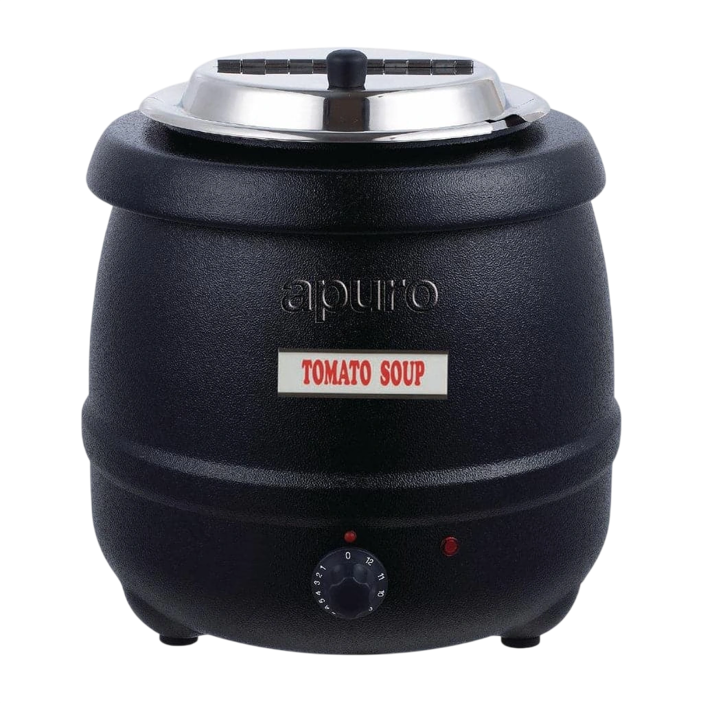 Apuro L715-A Black Soup Kettle – 10L, 400W Wet Heat commercial kitchen equipment