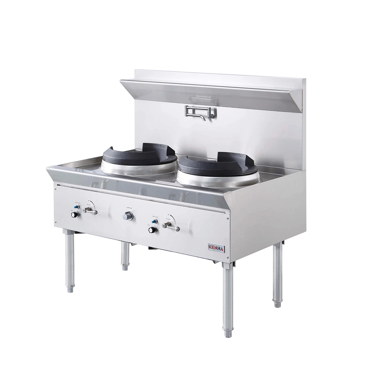 Kenna DuoFlame Compact Wok Station | 2 Burner | 304 Stainless Steel | NG/LPG commercial kitchen equipment