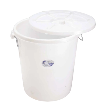 Kitchen Knock 014731 Plastic Bin Food Grade - White - 100L - 530(Ø)*25(H)mm - Lid