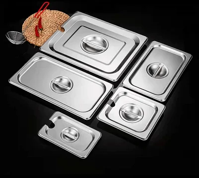 Kitchen Knock Stainless Steel Cover (Lid) for GN Pan 1/4 - Pack of 6 commercial kitchen equipment