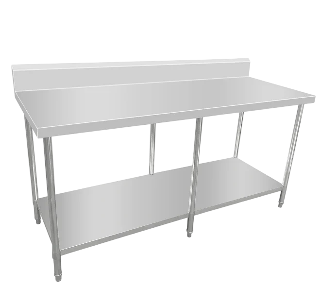 Kitchen Knock 419929 Stainless Steel Workbench – 2400x600mm with Splashback commercial kitchen equipment