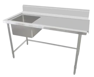 Kitchen Knock 424526 Sink Bench – 1500mm Left Inlet Stainless Steel | Ideal for Dishwasher Zones commercial kitchen equipment