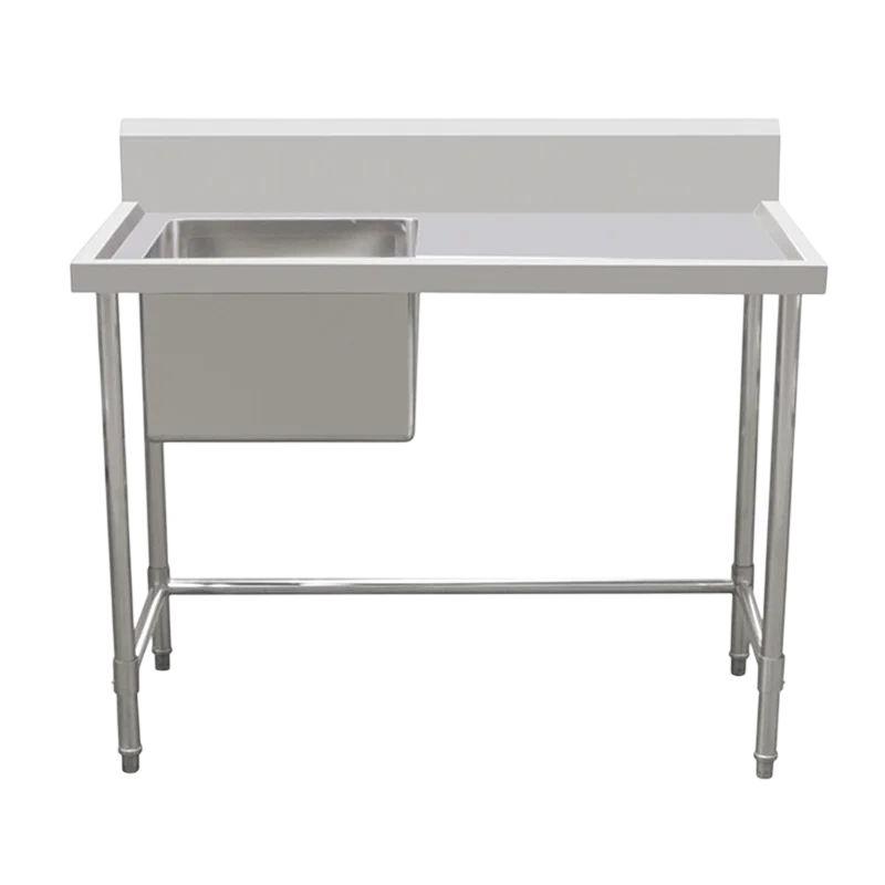 Kitchen Knock Full Stainless Steel Single Sink Bench Leg Brace Left 1800x600mm commercial kitchen equipment
