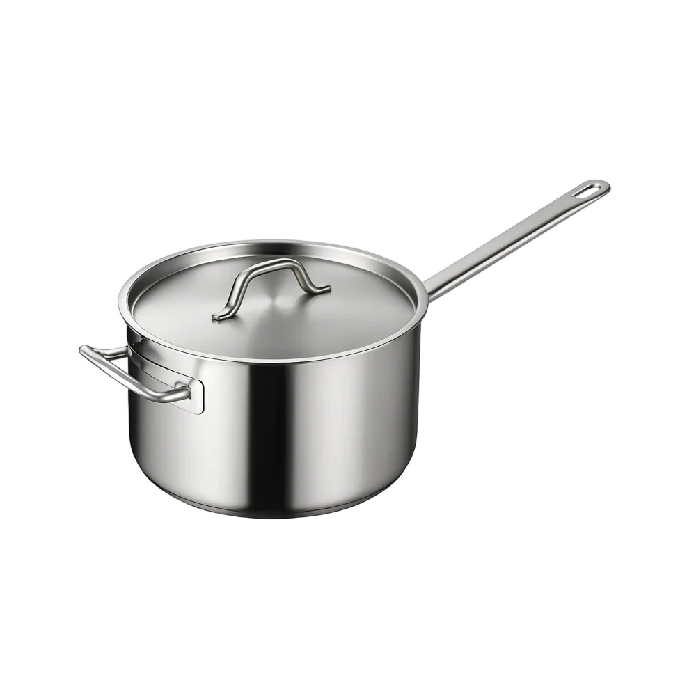Kitchen Knock 003316 Sauce Pot - (03) - IH - S/S Ear - Tall - with Cover - Ø280mm*160mm