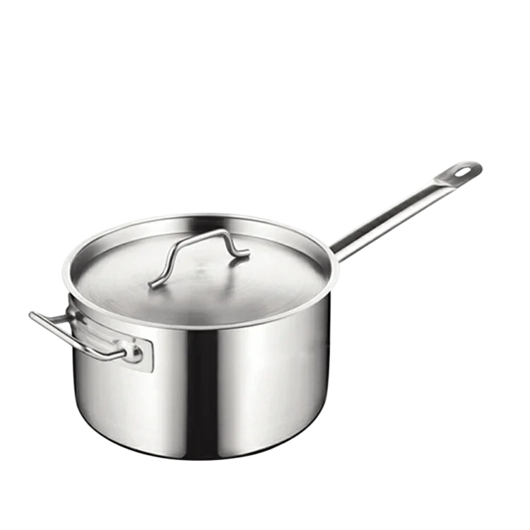 Kitchen Knock 401474 8L Stainless Steel Sauce Pot – Triple Base with Lid commercial kitchen equipment