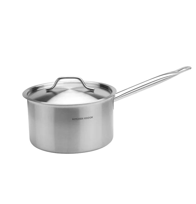 Kitchen Knock 003320 Sauce Pot - (03) - IH - S/S Handle - Tall - with Cover -Ø220mm*130mm