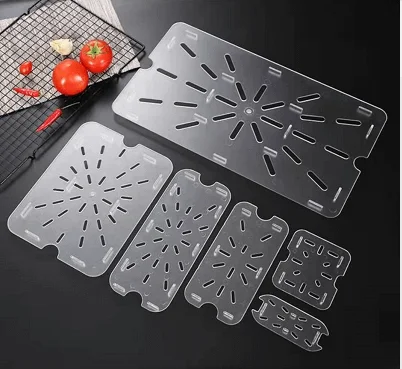 KitchenKnock Gastronorm Drain Plate – Polycarbonate 1/1 Size (Pack of 3 ) commercial kitchen equipment