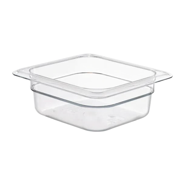 Kitchen Knock 391542 Clear Polycarbonate GN Pan 1/6 – 65mm (Pack of 3) commercial kitchen equipment