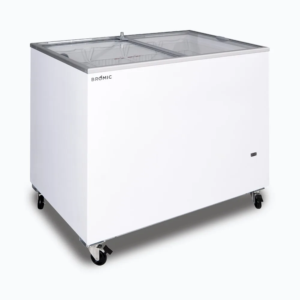 Bromic CF0300FTFG-NR Display Freezer with Flat Glass Lid – 296L Capacity