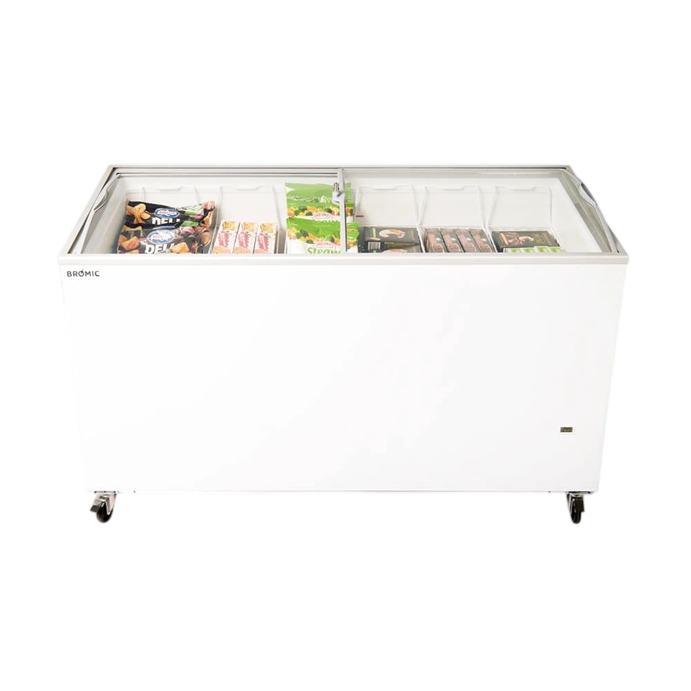 Bromic 3736203-NR CF0500ATCG-NR Chest Freezer – 427L Curved Glass Top | 6-Star Retail Display