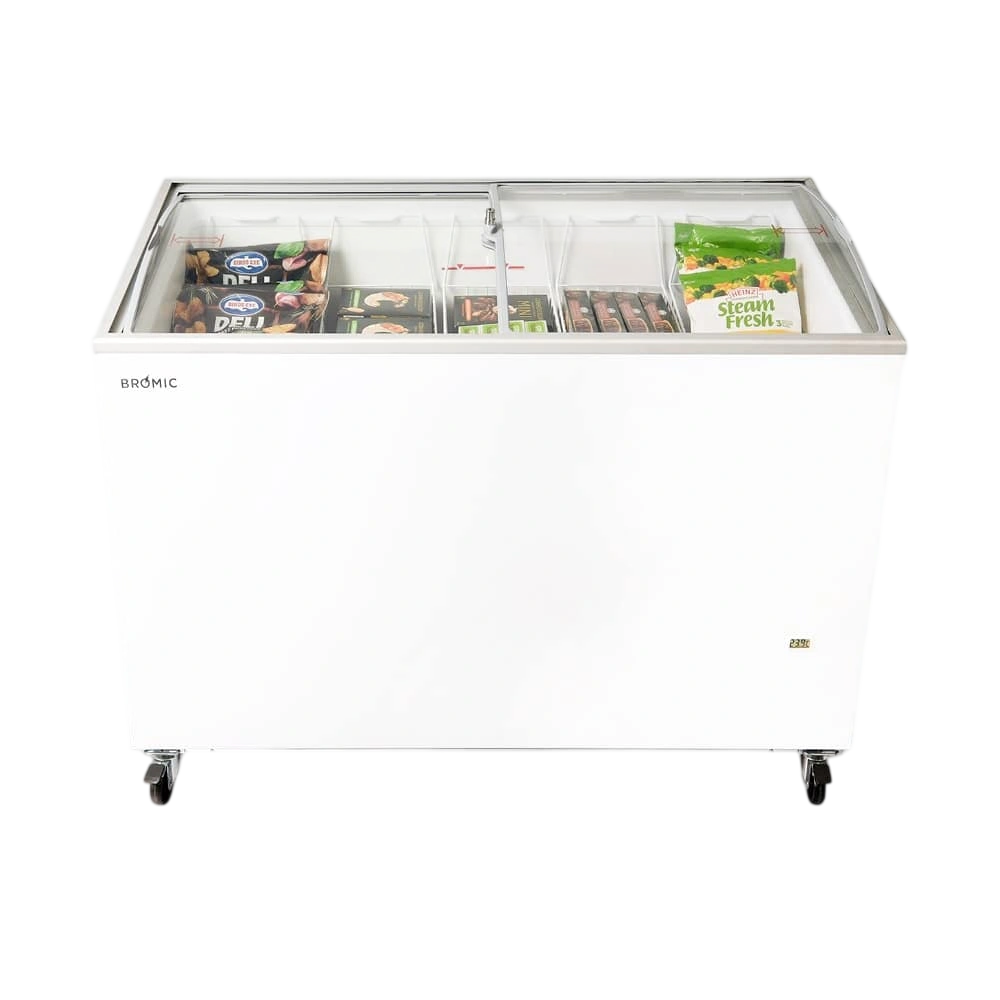 Bromic 3735303-NR CF0400ATCG-NR 352L Curved Glass Top Display Chest Freezer