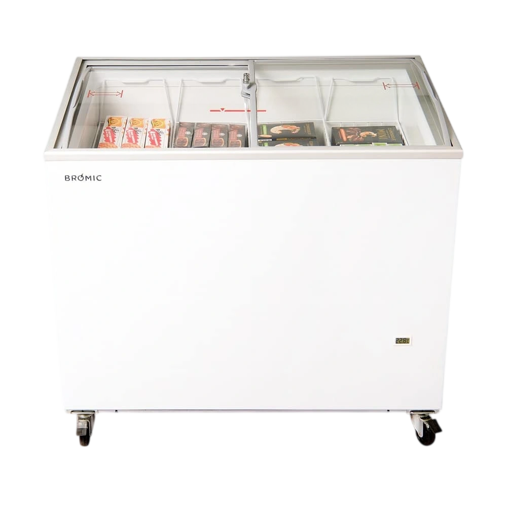 Bromic 3735302-NR CF0300ATCG-NR 264L Curved Glass Chest Freezer