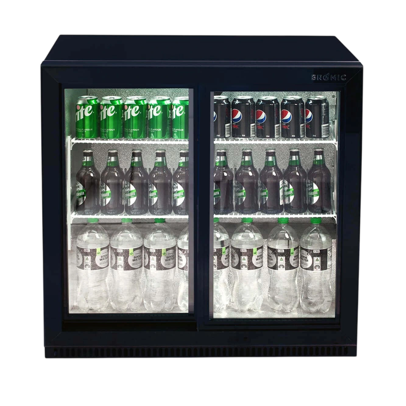 Bromic BB0200GDS-NR-1 Sliding Door Back Bar Fridge – 190L commercial kitchen equipment