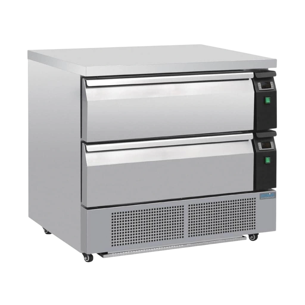 Polar DA996-A Drawer Counter Fridge Freezer – 2 Drawer 4xGN | U-Series commercial kitchen equipment