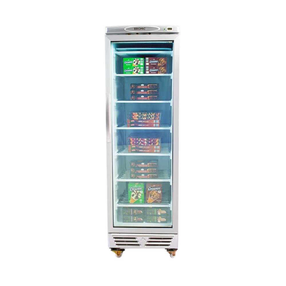 Bromic 3736045-NR UF0374S-NR Upright Display Freezer – 300L, 1 Door Flat Glass