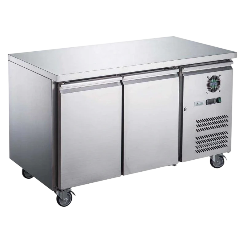 FED-X XUB7F13S2V Two Door Stainless Bench Freezer – 282L, GN1/1, Fan Forced commercial kitchen equipment