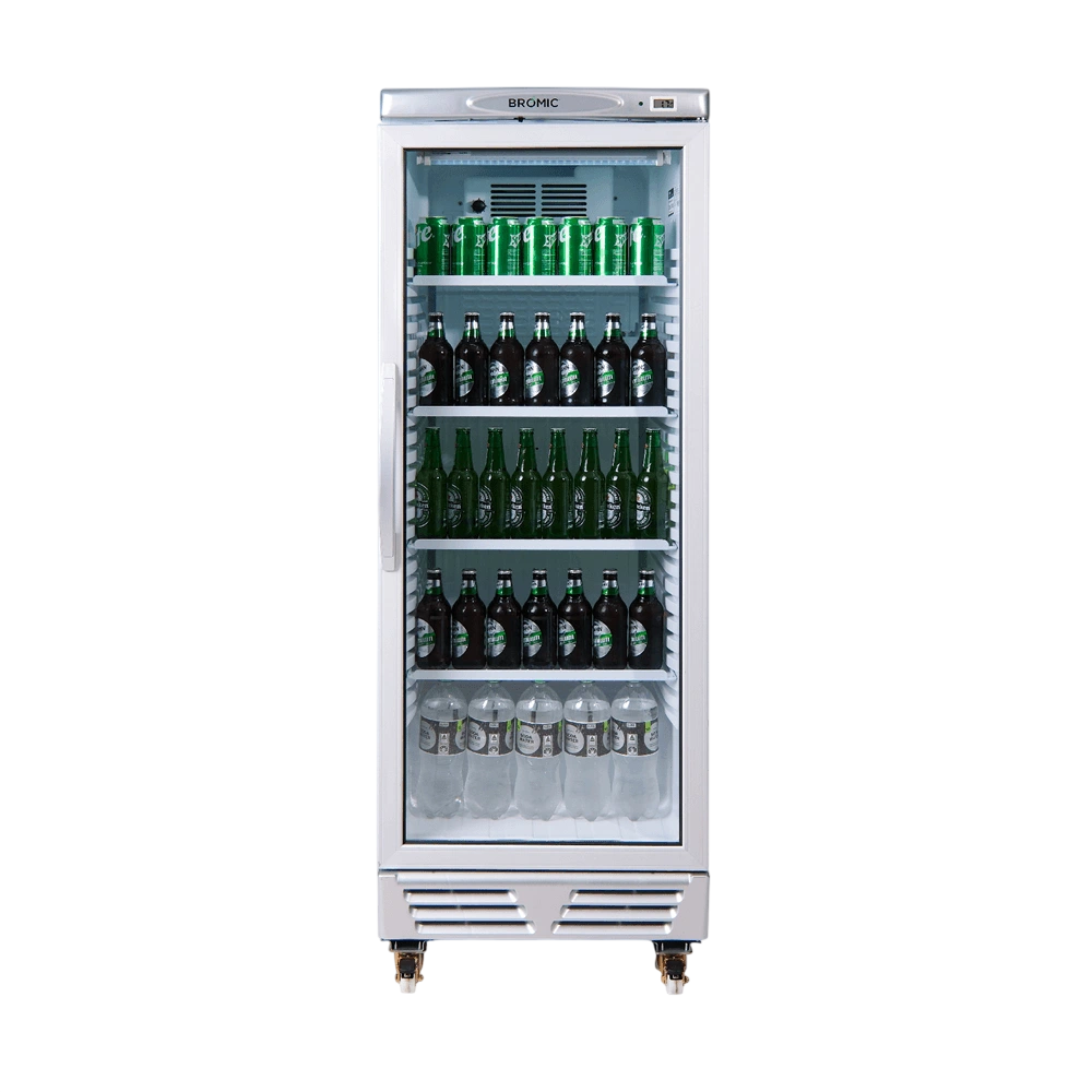 Bromic 3736034-NR GM0300-NR Glass Door Display Fridge | 290L, 9-Star GEMS