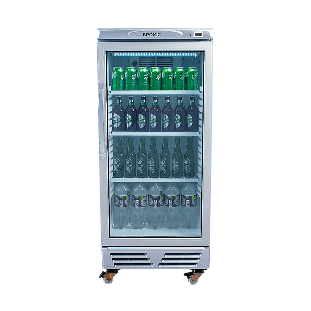 Bromic 3736033-NR GM0220-NR Display Fridge – 215L, Glass Door with LED Lighting