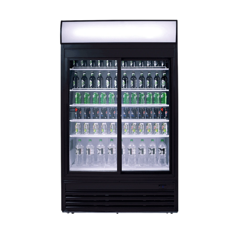 Bromic 3735048-NR GM0980LS-NR Display Fridge – 945L, Sliding Doors, LED Lightbox