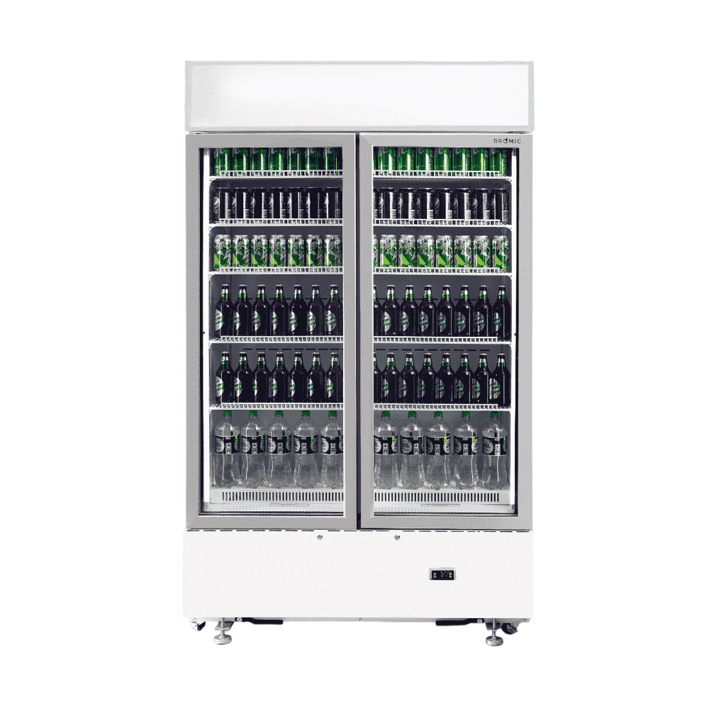 Bromic GM1000LWCAS Double Door Display Fridge – 960L, White Cassette commercial kitchen equipment