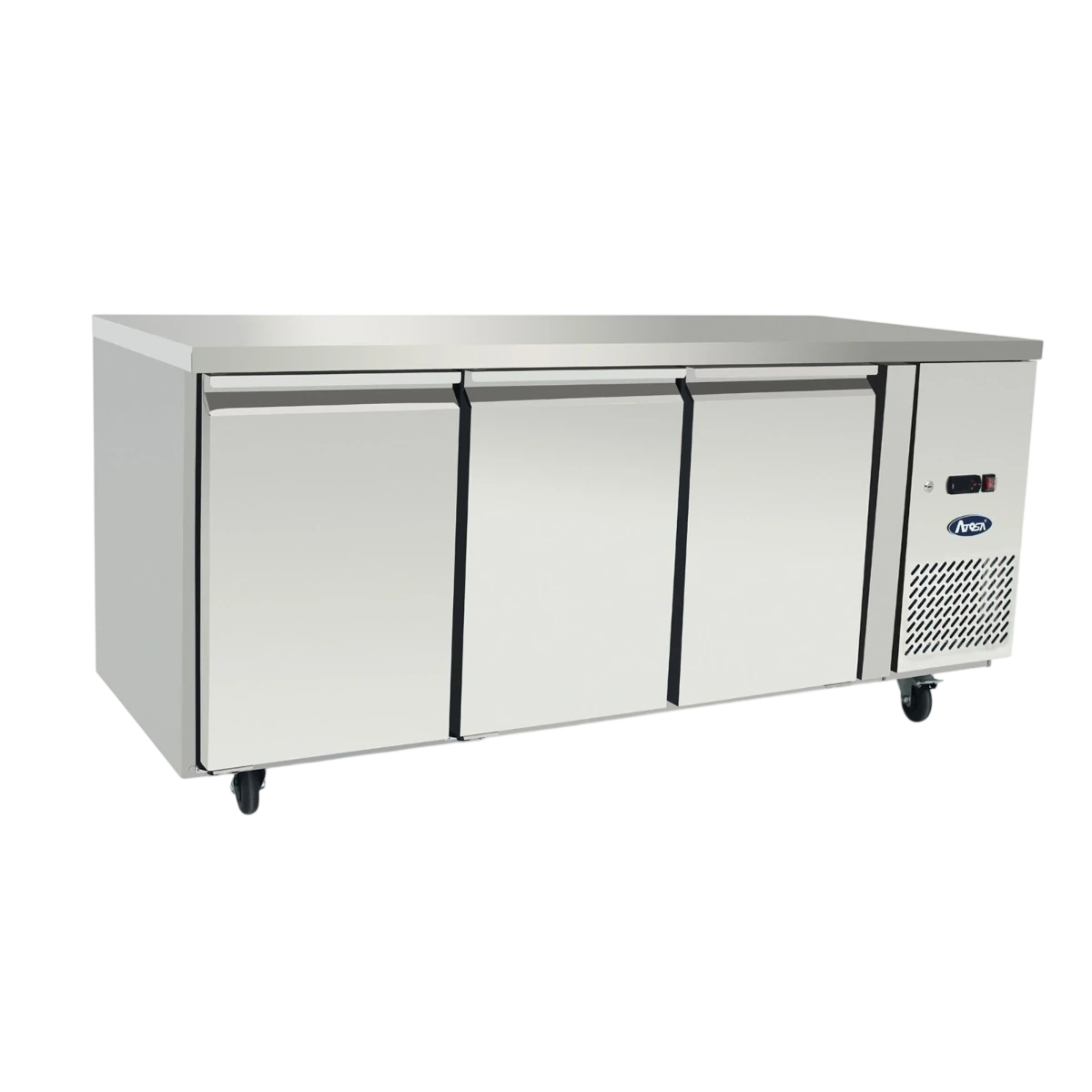 Atosa EPF3432 Three Door Workbench Fridge – 450 L, Fan-Forced Cooling