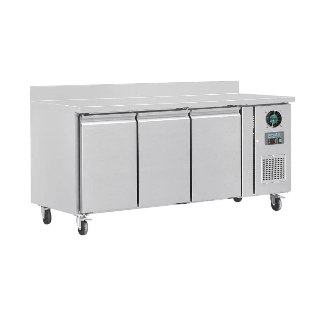 Polar DL917-A U-Series Triple Door Counter Freezer with Upstand – 417L commercial kitchen equipment