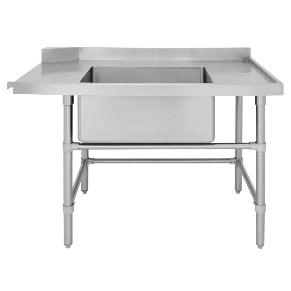 Vogue DE472 Dishwasher Inlet Table with Sink – 1800×700×960mm R/H commercial kitchen equipment