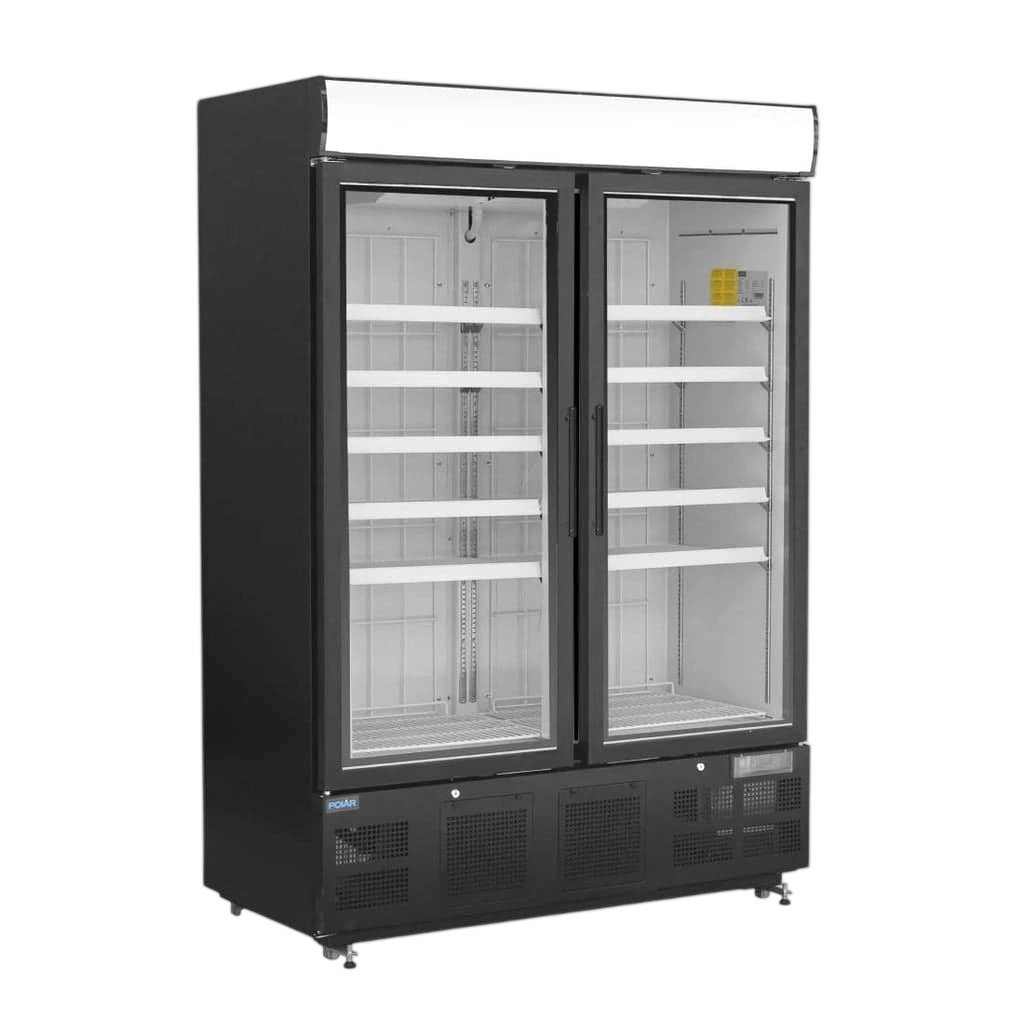 Polar GH429-A G-Series Upright Display Freezer – 920L, Black, LED, R290 commercial kitchen equipment