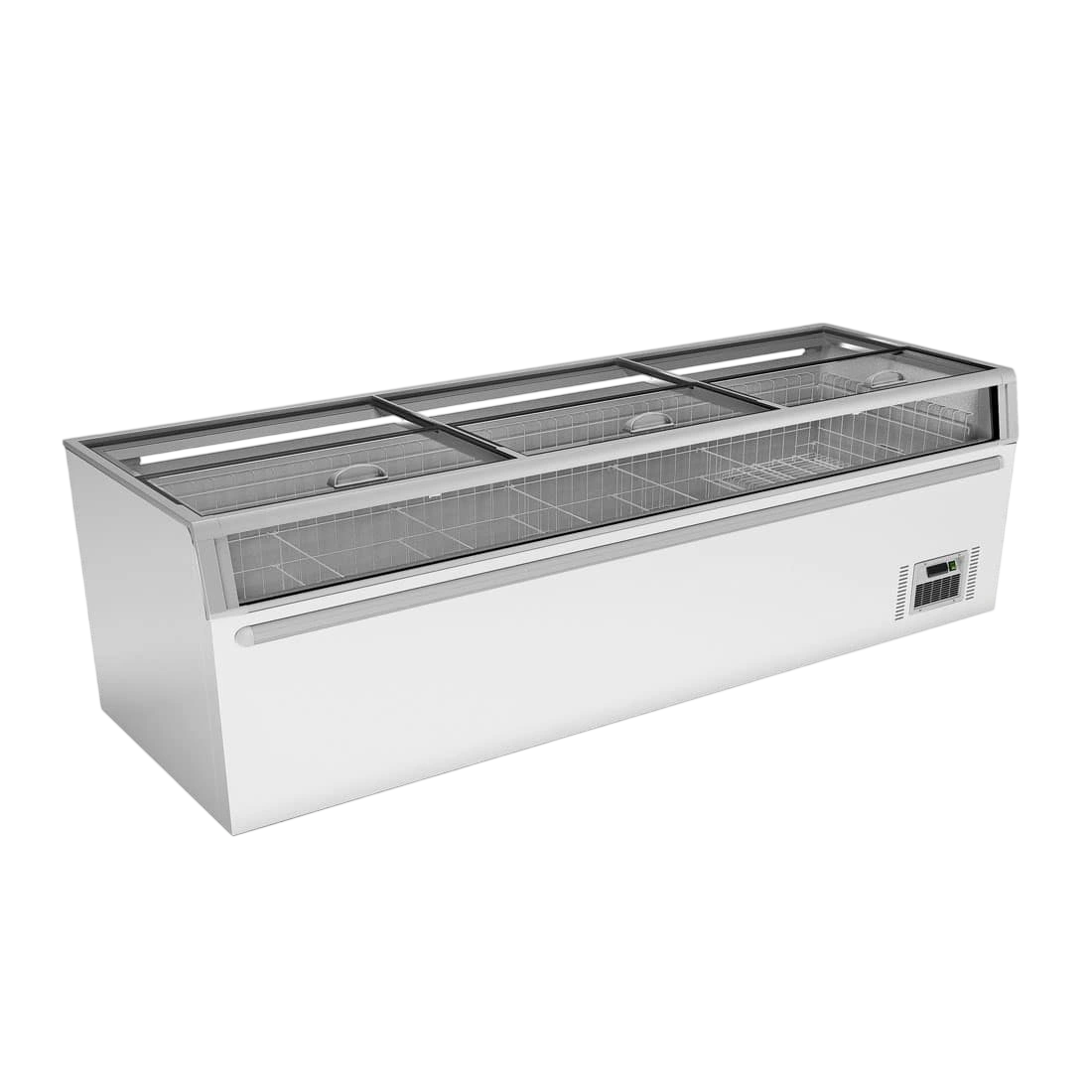 Thermaster ZCD-L250G Island Freezer – 1105L, Glass Sliding Lids, R290