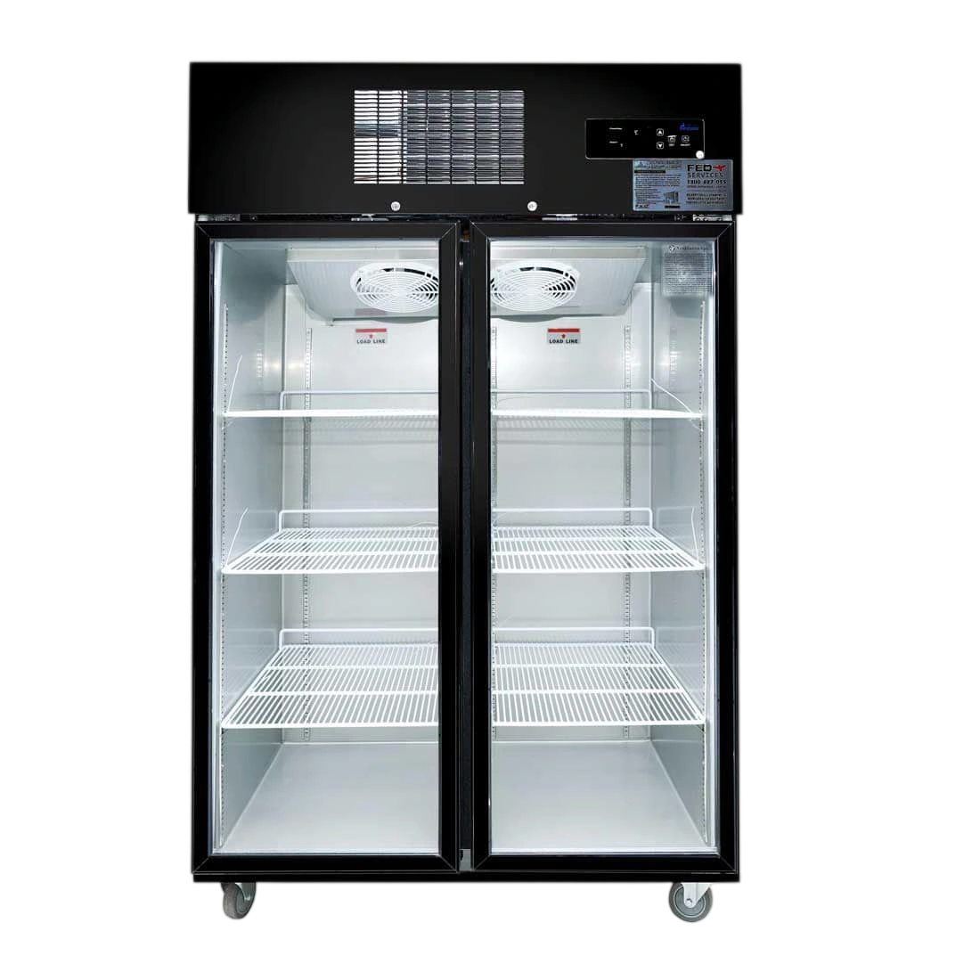 Thermaster SUFG1000B Double Glass Door Freezer – 1000L, Black Stainless Steel commercial kitchen equipment
