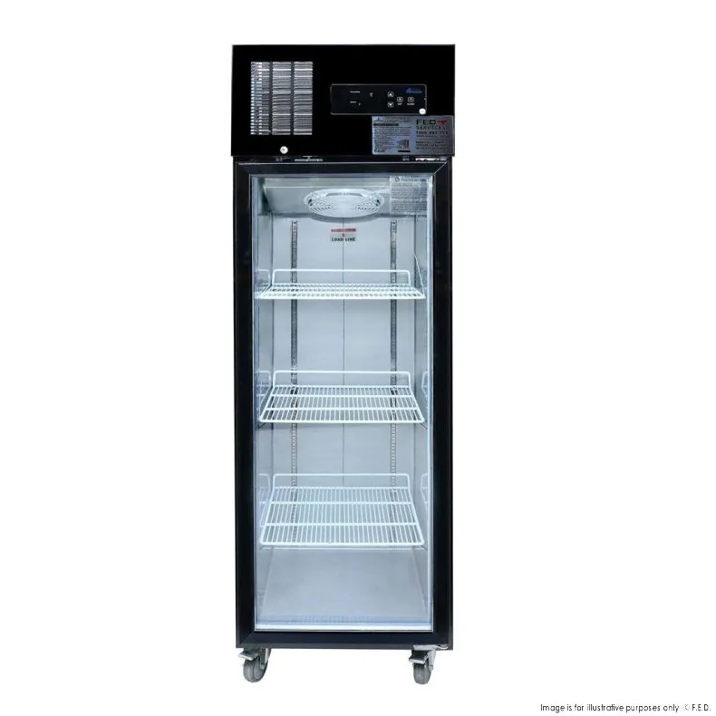 SUFG500B Black Stainless Steel Single Door Freezer