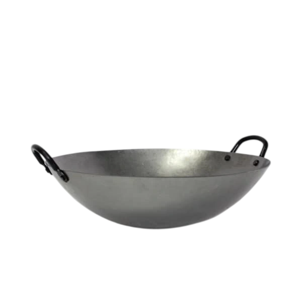 Kitchen Knock 17-Inch Steel Wok with Ears | 430mm Asian Iron Wok commercial kitchen equipment