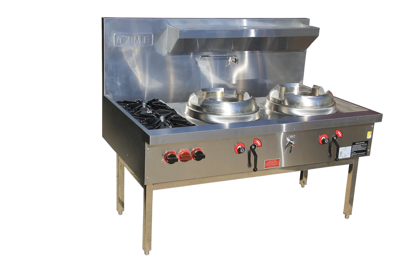 Time CWS-T2B2 Commercial Gas Wok Station – Double Ring & Boiling Tops / 232MJ commercial kitchen equipment
