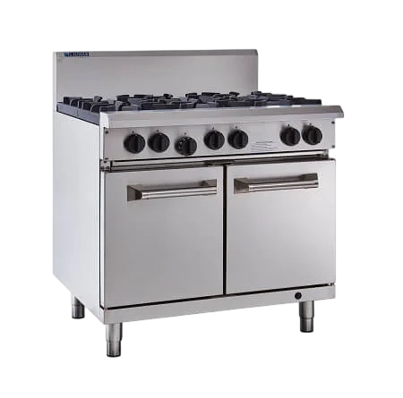 Luus RS-6B - 6 Open Burners with Oven commercial kitchen equipment