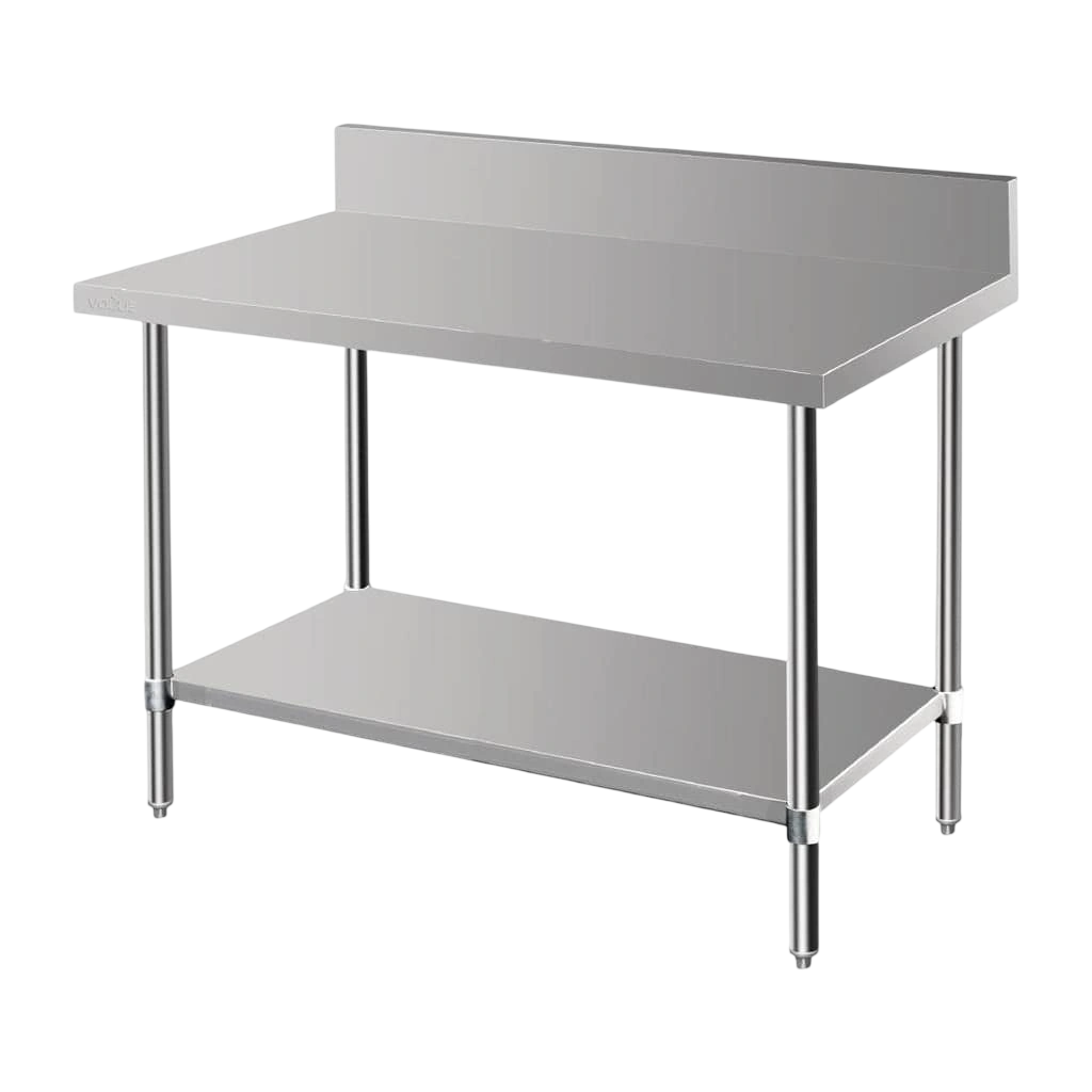 Vogue Premium 304 Stainless Steel Table with Upstand - 600x600x900mm – DA337
